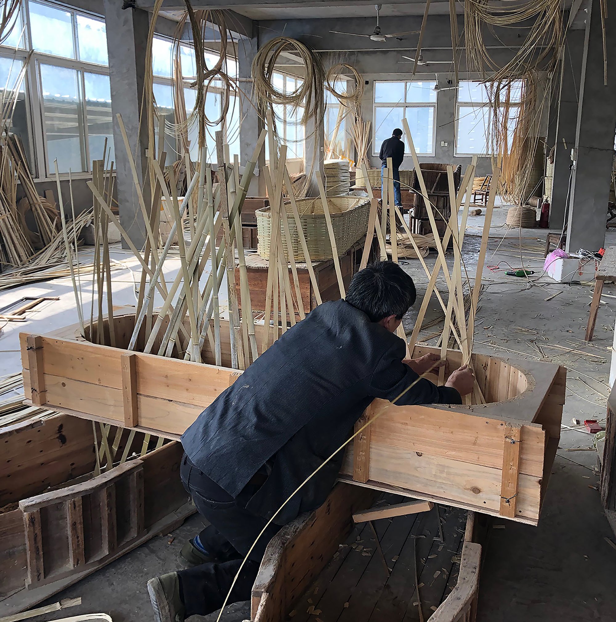 Bamboo Coffin weaving