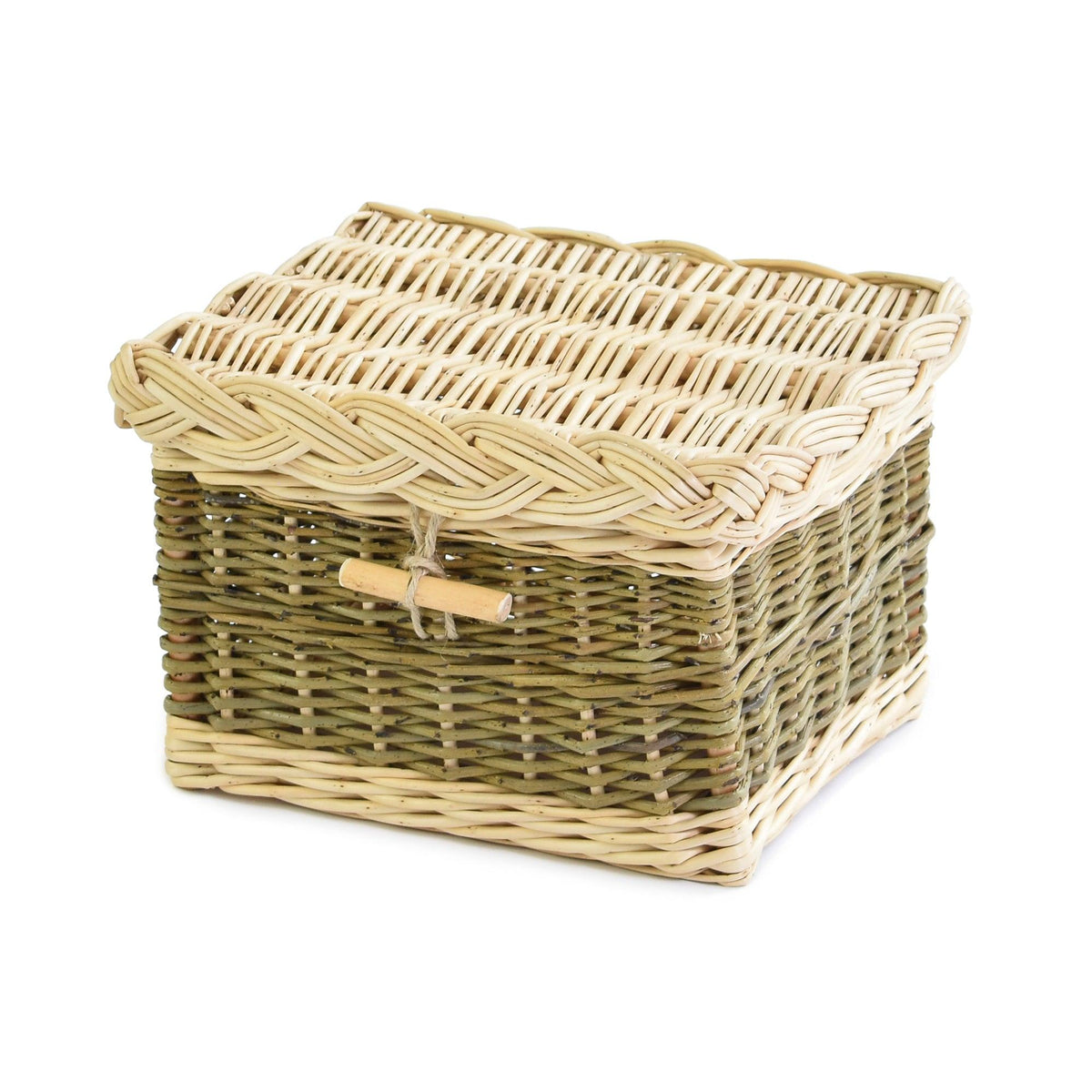 English Willow Ashes Casket (Brown/Green/Light) - Ecoffins