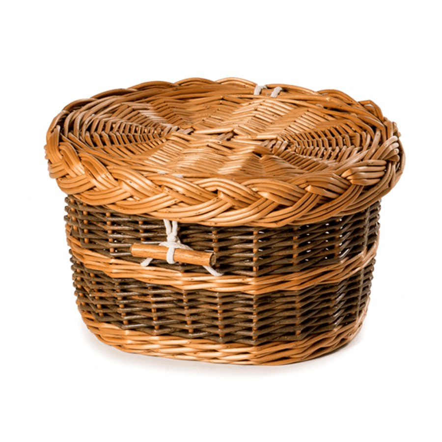 English Willow Ashes Casket (Brown/Green/Light) - Ecoffins