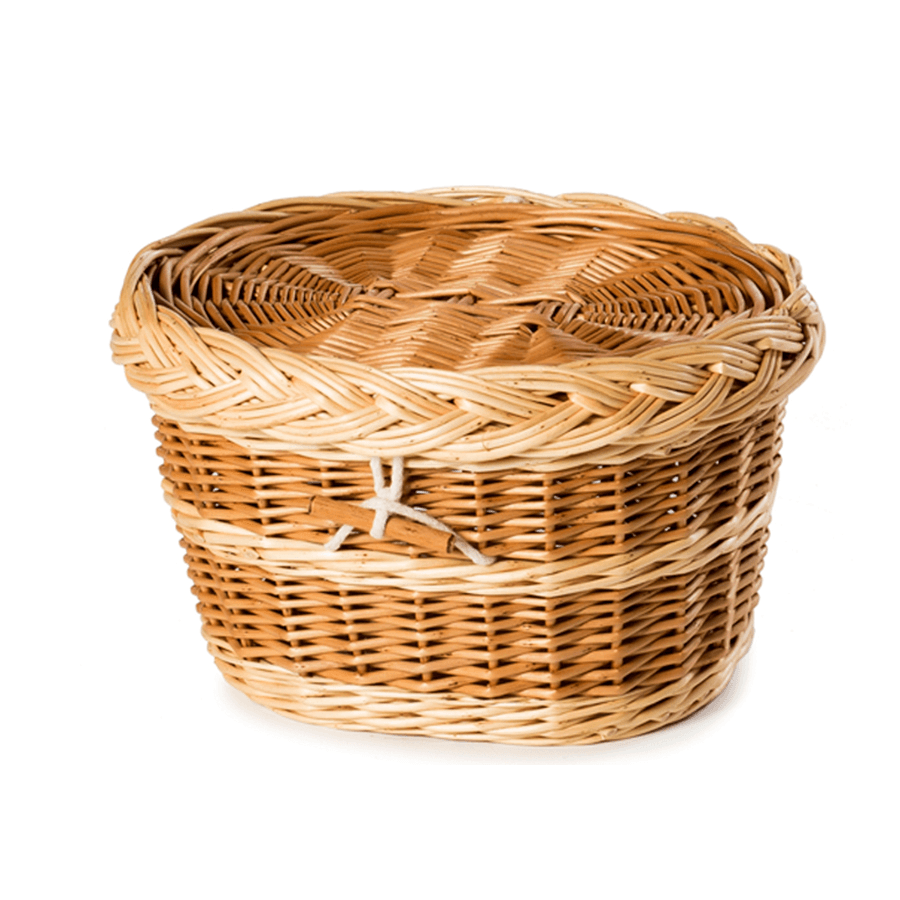 English Willow Ashes Casket (Brown/Green/Light) - Ecoffins