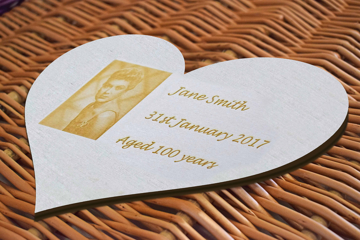 Heart Shaped Nameplate - Ecoffins