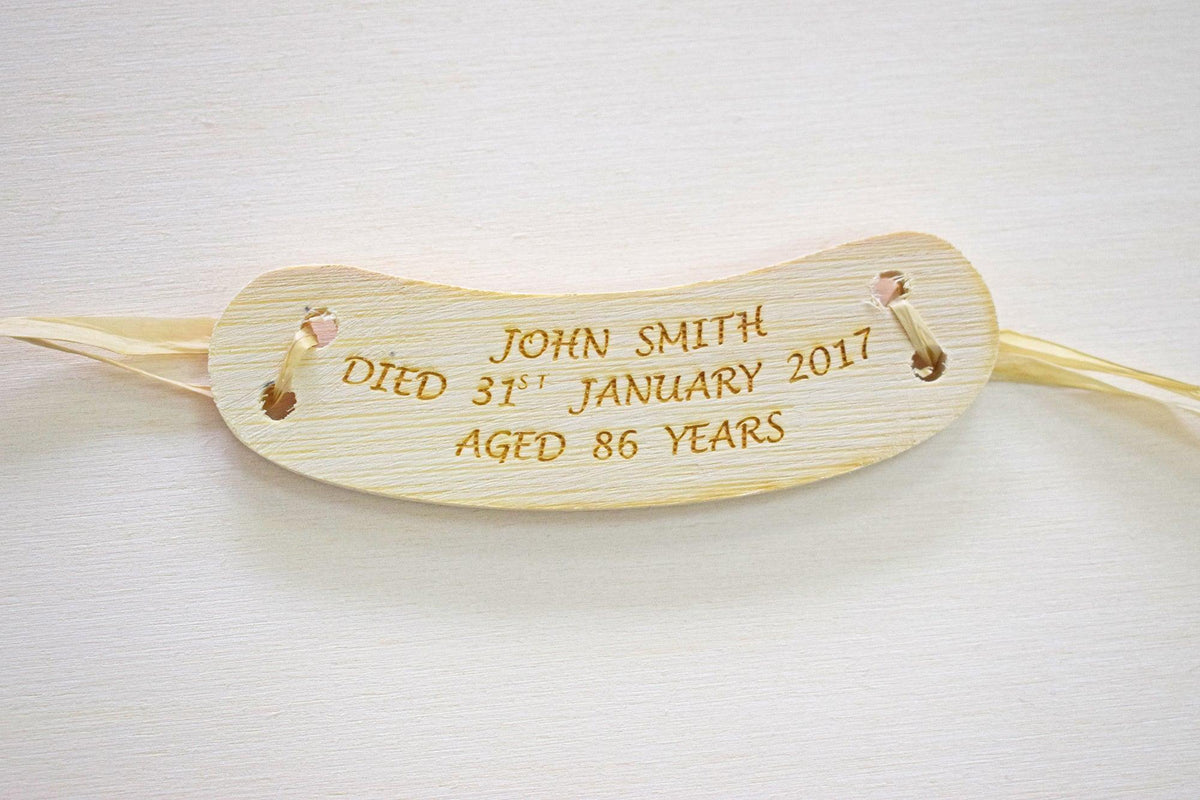 Ashes Casket Engraved Nameplate - Ecoffins